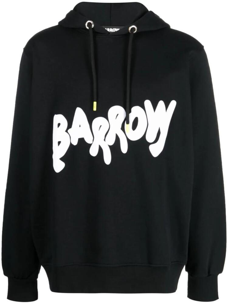 BARROW logo-print cotton hoodie - Black Cover