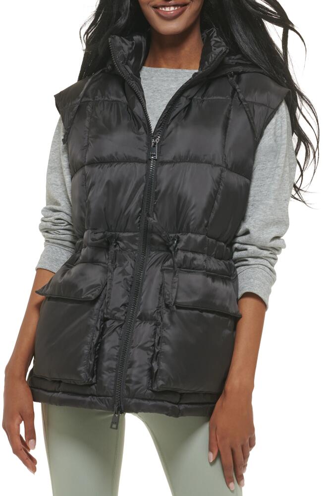 levi's Cinch Waist Hooded Vest in Black Cover