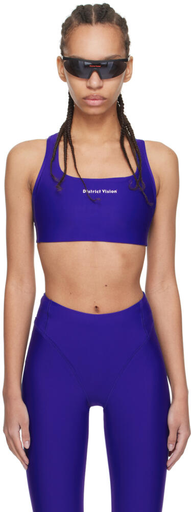 District Vision Blue Twin Layer Sport Bra Cover