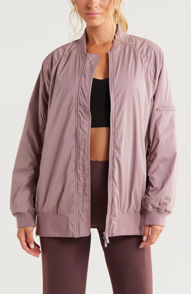 Zella Go With It Aviator Jacket in Purple Moon Cover