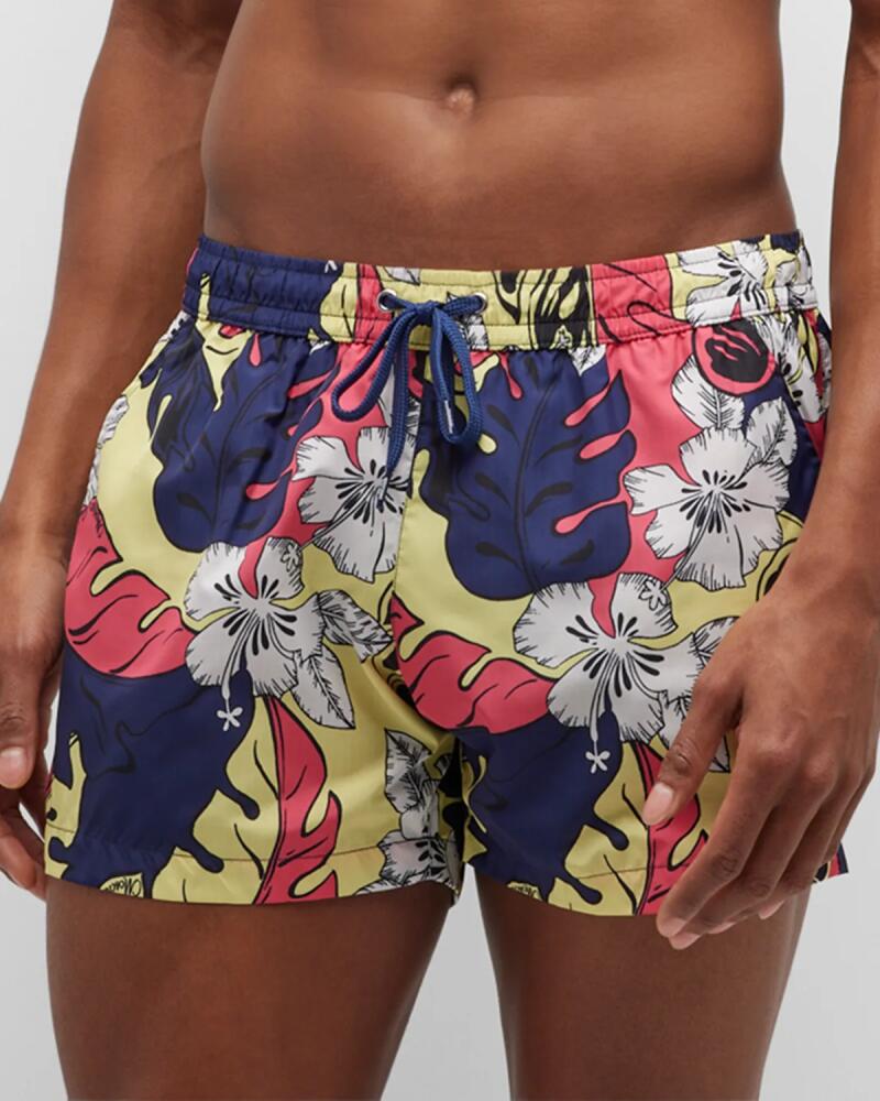 Moschino Men's Hibiscus Leaf Swim Shorts Cover