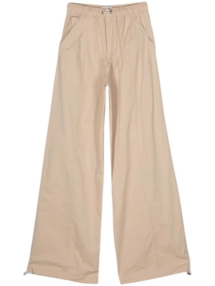 Yves Salomon drawstring-ankles straight-leg trousers - Neutrals Cover