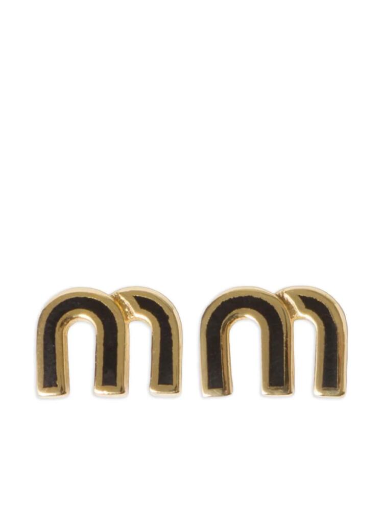 Miu Miu enameled earrings - Gold Cover