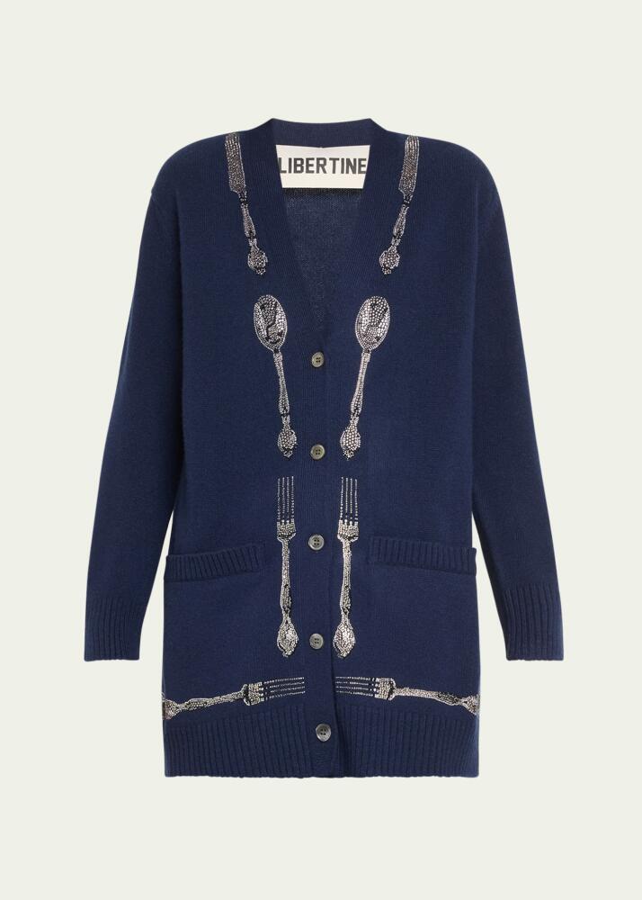 Libertine Michelin Star Crystal Oversized Cashmere Cardigan Cover