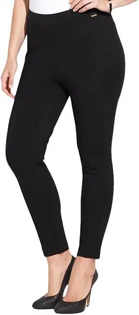 Calvin Klein Women's Plus Size Essential Power Stretch Ponte Legging (Black) Women's Jumpsuit & Rompers One Piece Cover