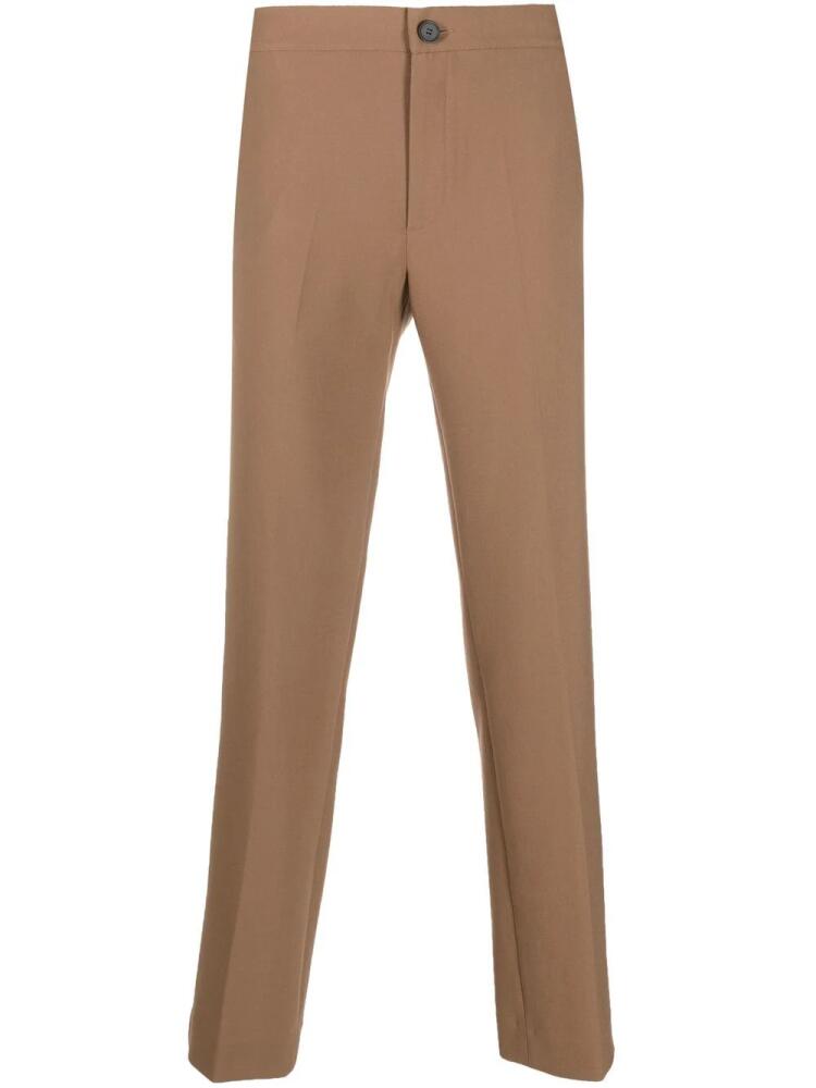 SANDRO slim-cut tailored trousers - Brown Cover