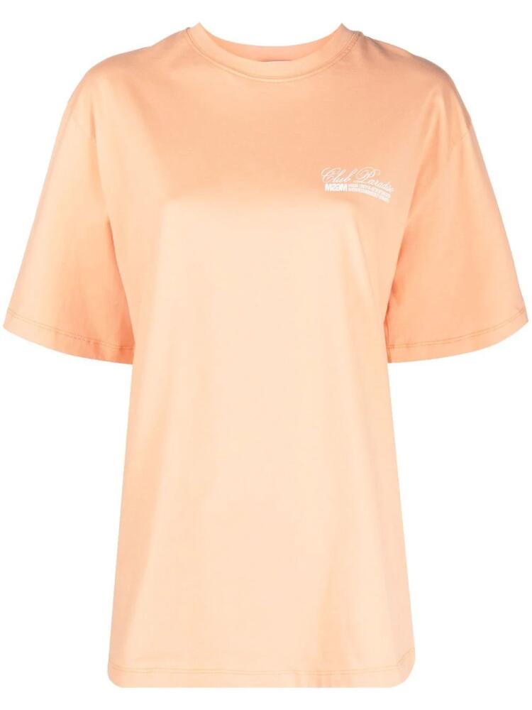 MSGM logo-print short-sleeved T-shirt - Orange Cover