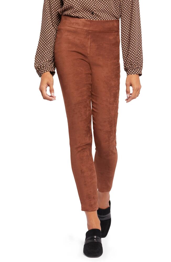 NYDJ Faux Suede Leggings in Coffee Bean Cover