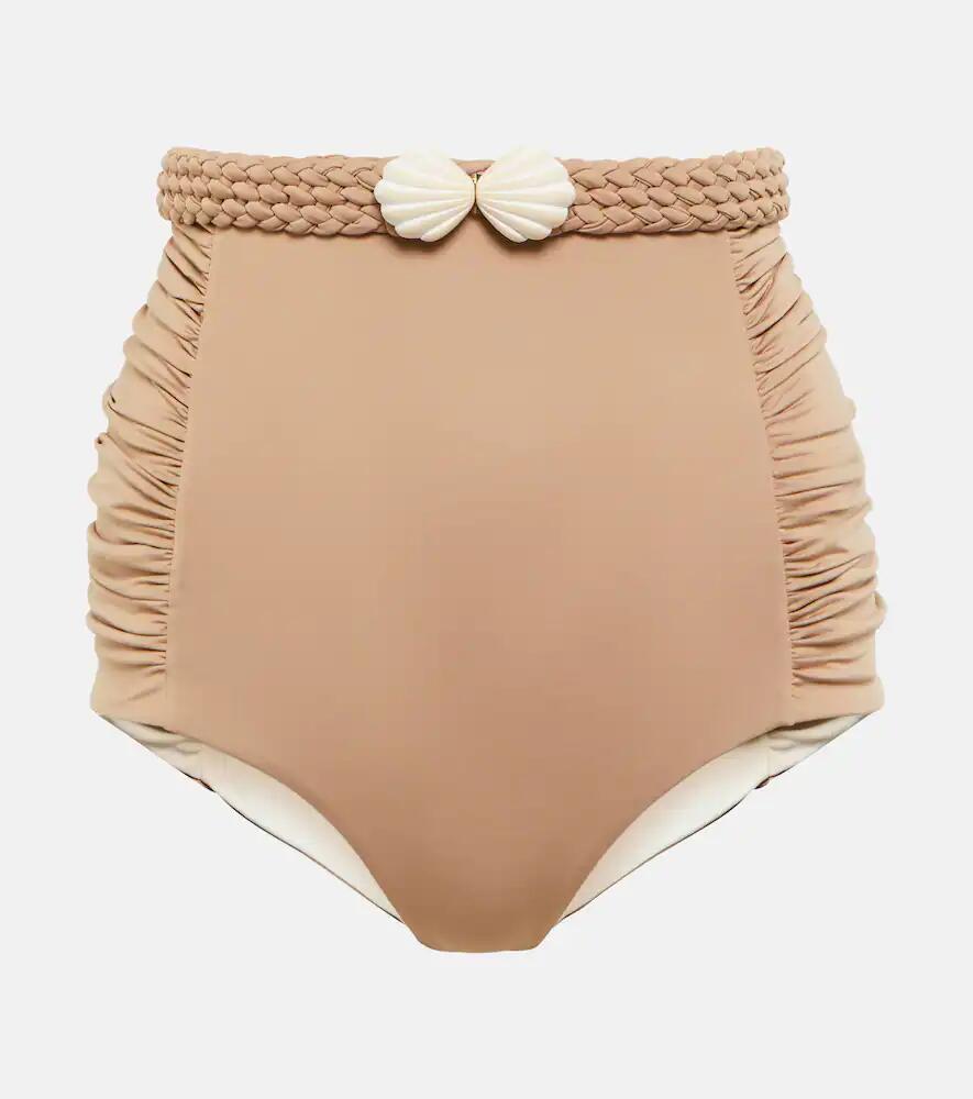 Johanna Ortiz High-rise belted bikini bottoms Cover