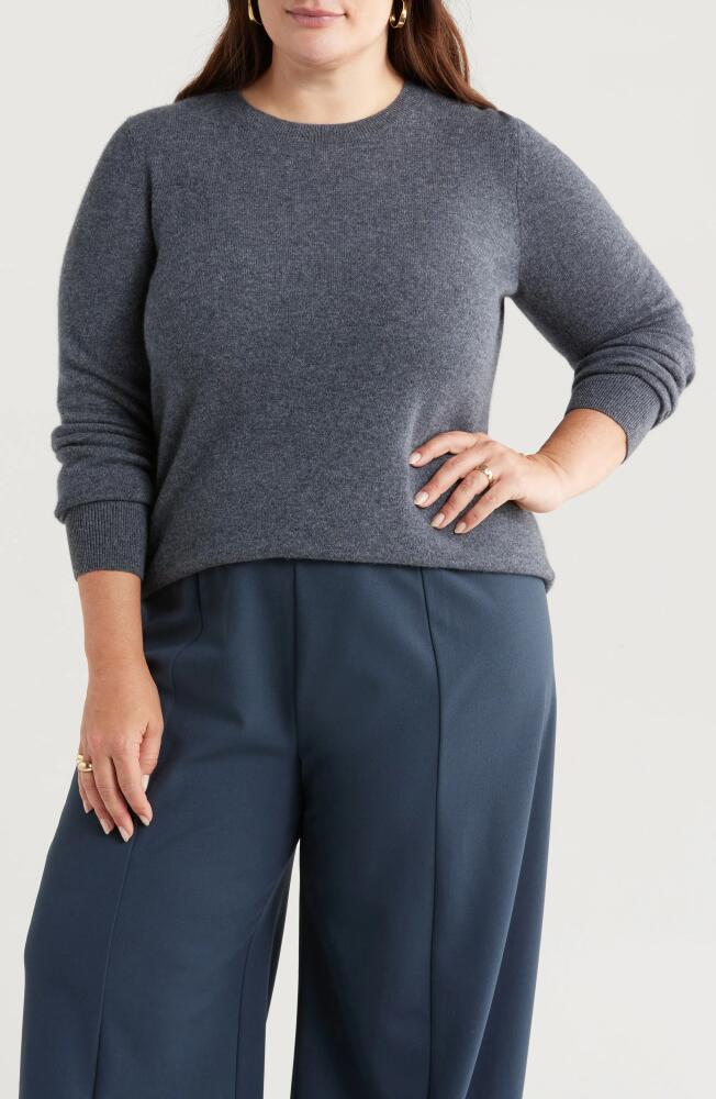 Nordstrom Cashmere Crewneck Sweater in Grey Medium Charcoal Heather Cover