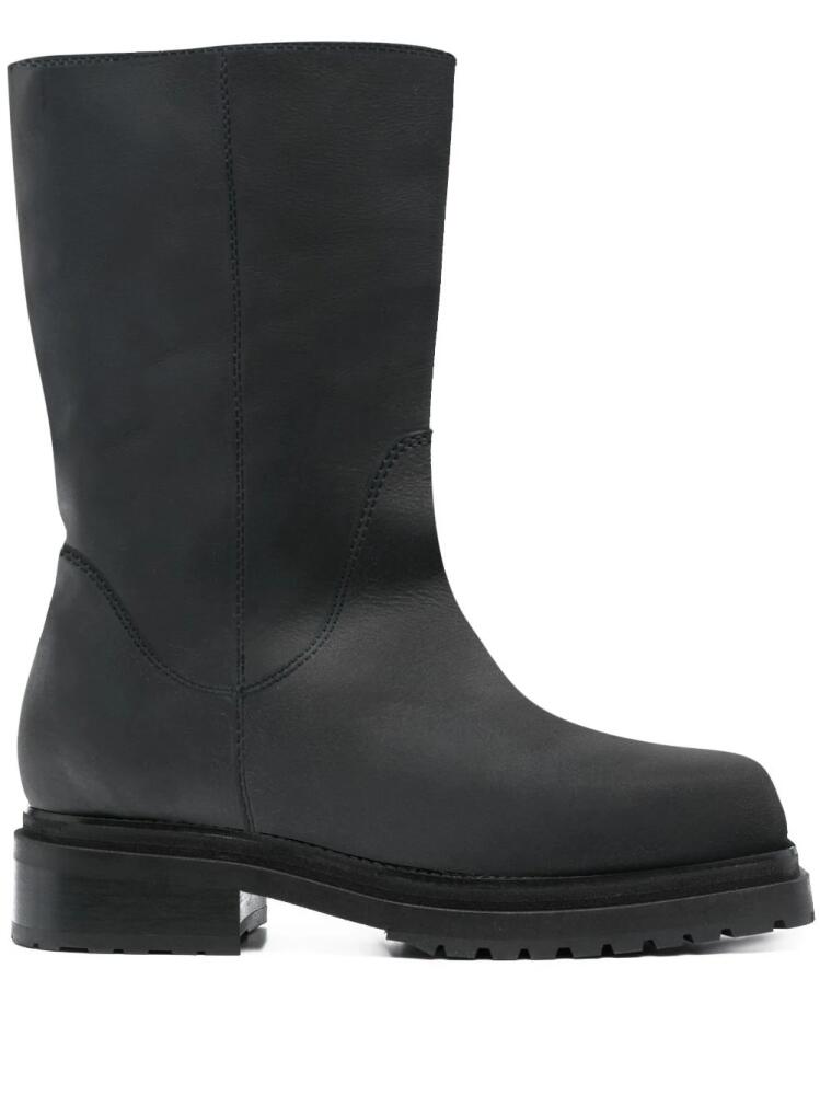 Eckhaus Latta square-toe 45mm leather boots - Black Cover