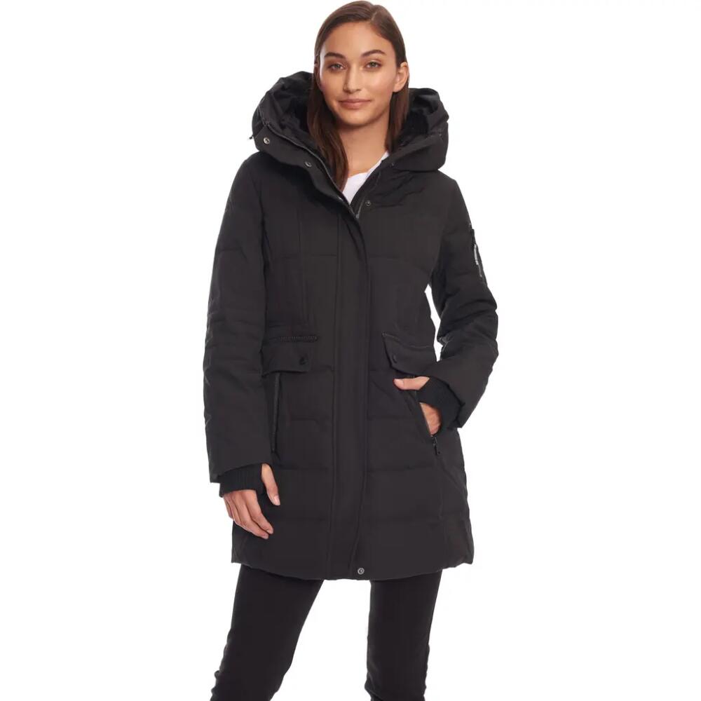 Alpine North KOOTNEY - Vegan Down Mid-Length Parka Coat in Black Cover