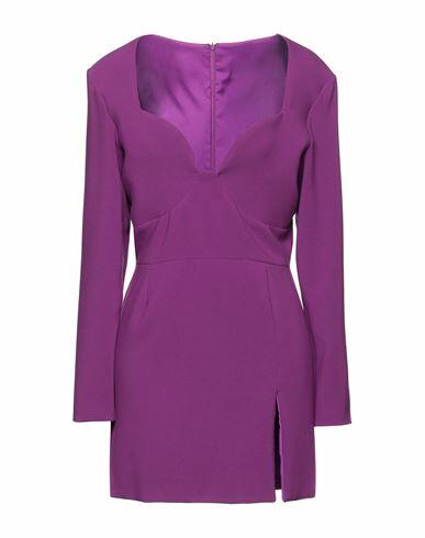 Cinqrue Woman Mini dress Purple Polyester, Rayon, Elastane Cover