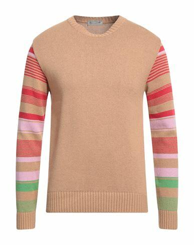 Daniele Alessandrini Homme Man Sweater Camel Cotton, Acrylic Cover