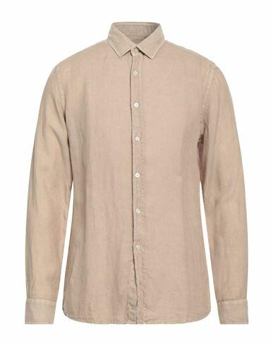 Lab. Pal Zileri Man Shirt Beige Size 15 ¾ Linen Cover