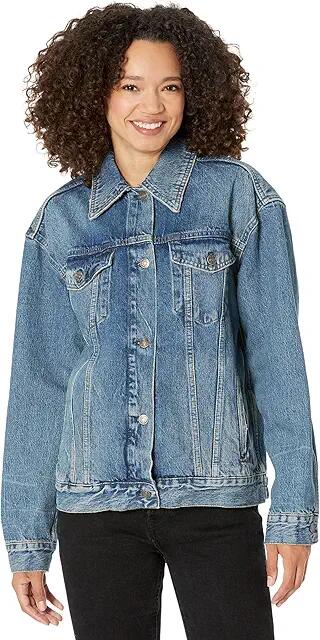 Free People We The Free Jolene Trucker (Deep Sea) Women's Jacket Cover