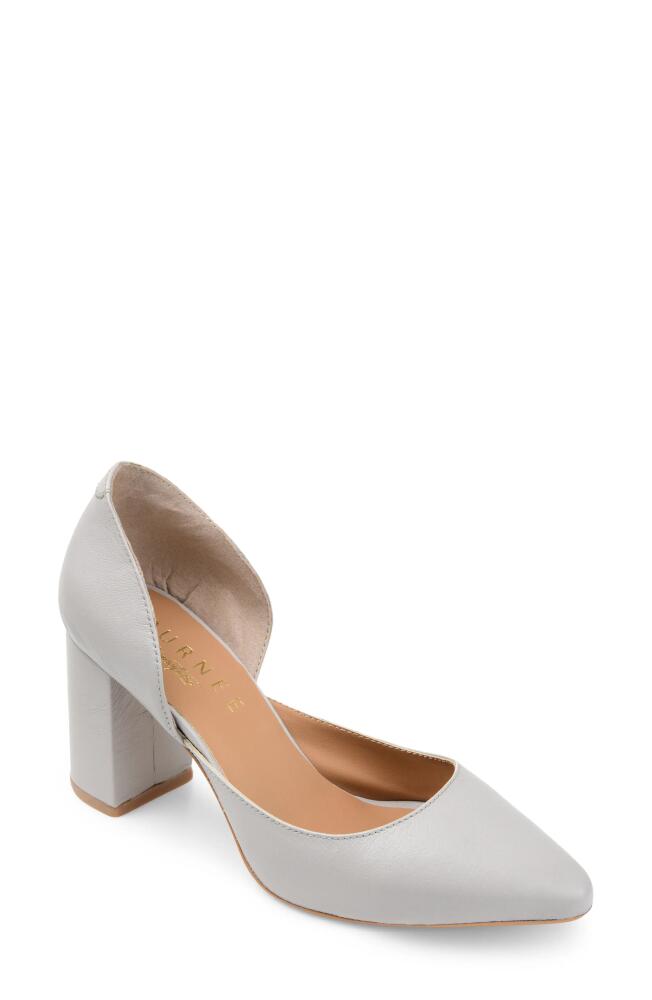 Journee Signature Jillian d'Orsay Pump in Grey Leather Cover