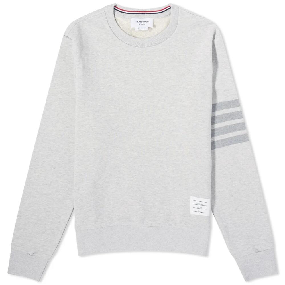 Thom Browne Men's Engineered Stripe Crew Sweat in Pastel Grey Cover