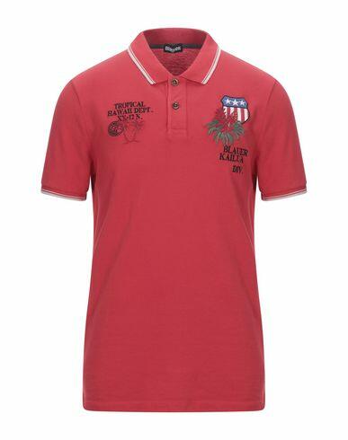 Blauer Man Polo shirt Red Cotton Cover