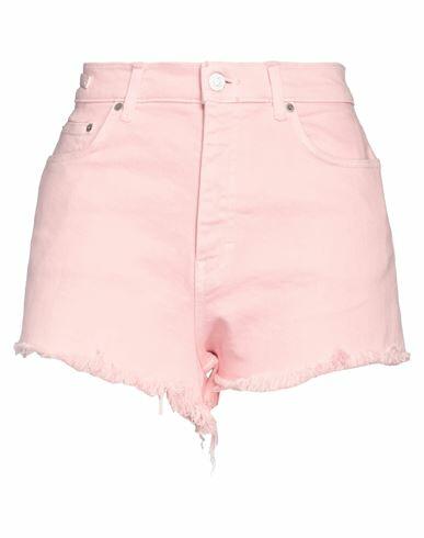 Haikure Woman Denim shorts Pink Cotton, Elastane Cover