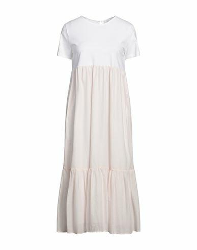 Peserico Easy Woman Midi dress White Cotton, Elastane Cover