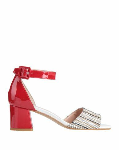 Pollini Woman Sandals Red Soft Leather Cover