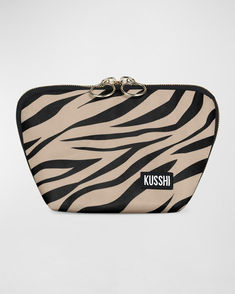 KUSSHI Everyday Zebra-Print Makeup Bag Cover