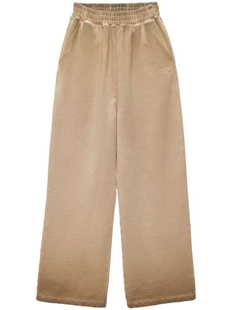 MSGM logo-embroidered track pants - Neutrals Cover