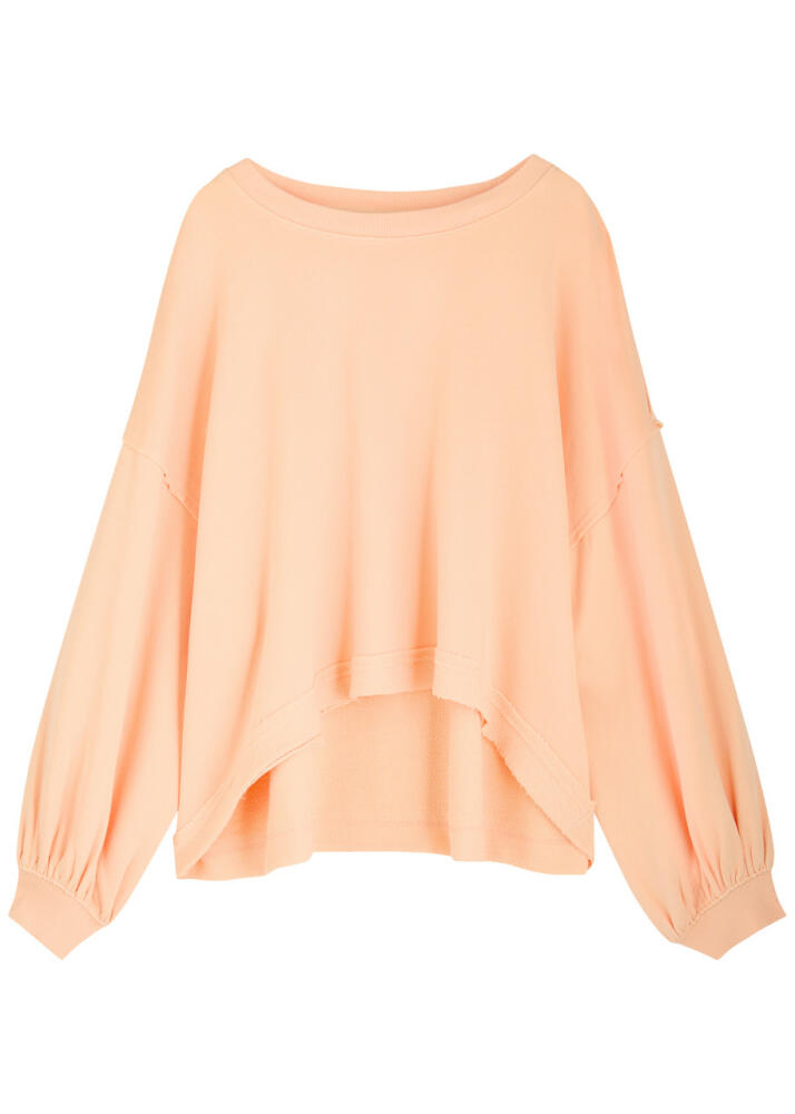 Free People Trish Cotton Sweatshirt - Peach Cover