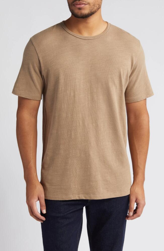 rag & bone Men's Classic Flame Slub Cotton T-Shirt in Taupe Cover