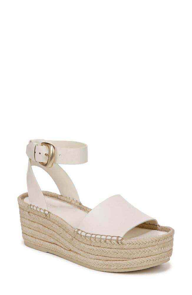 Vince Belisa Ankle Strap Espadrille Platform Wedge Sandal in Milk Cover