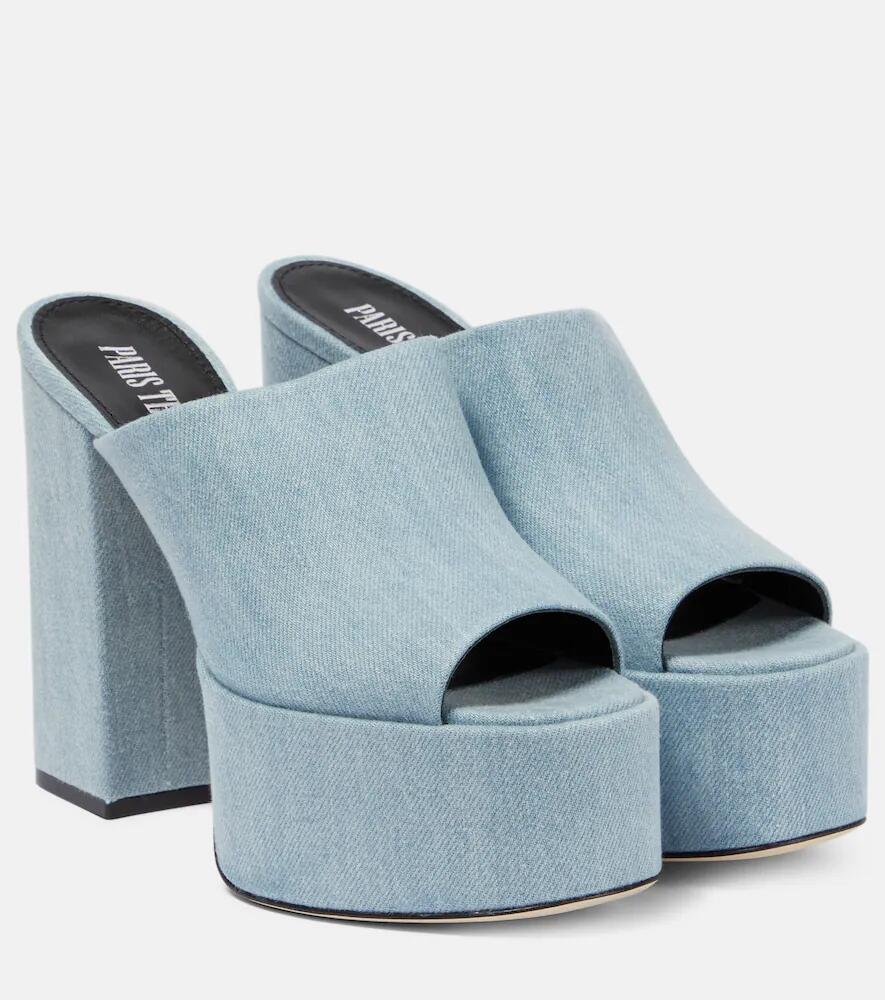 Paris Texas Sasha denim platform mules Cover