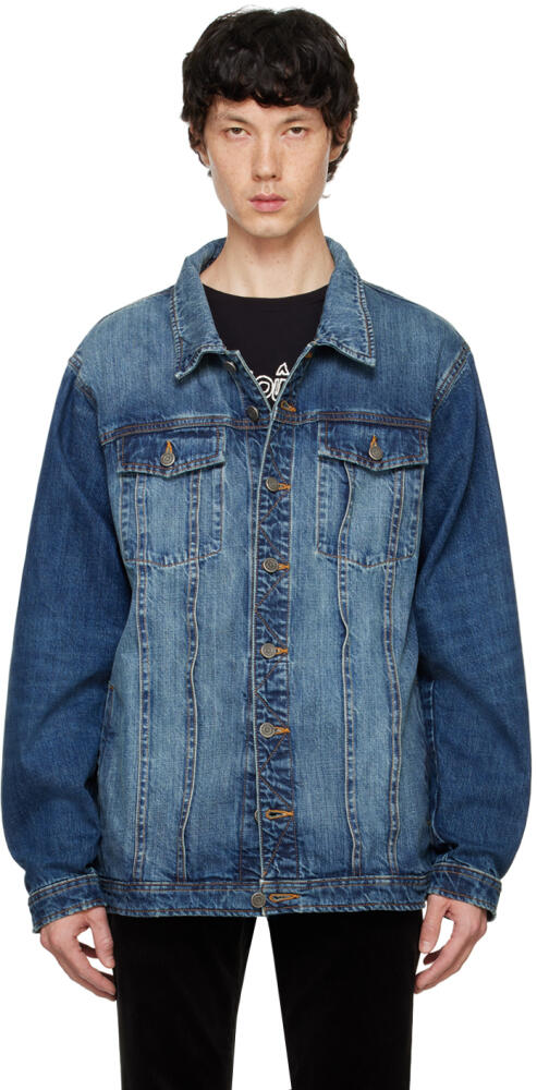 COÛT DE LA LIBERTÉ Blue Johnny Wired Crispy Oversized Denim Jacket Cover