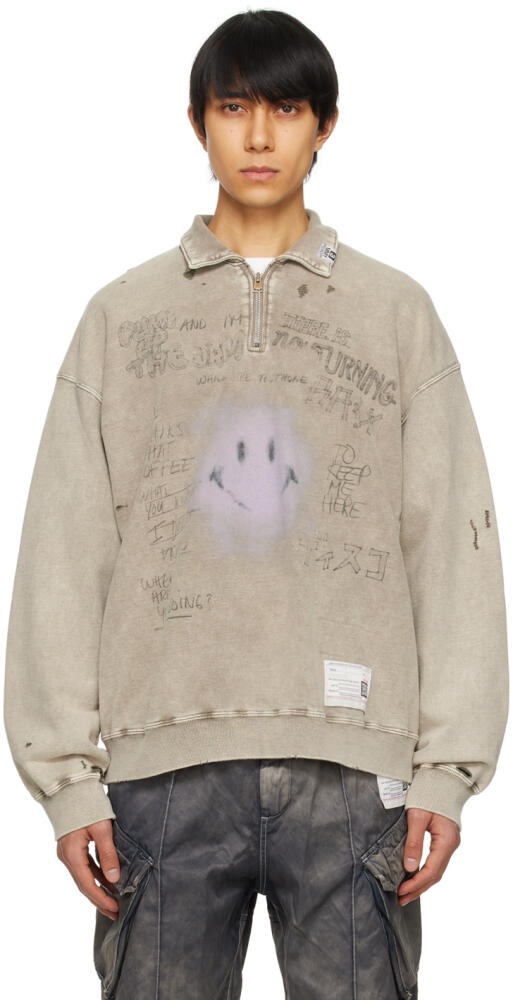 Maison MIHARA YASUHIRO Beige Bleached Sweatshirt Cover