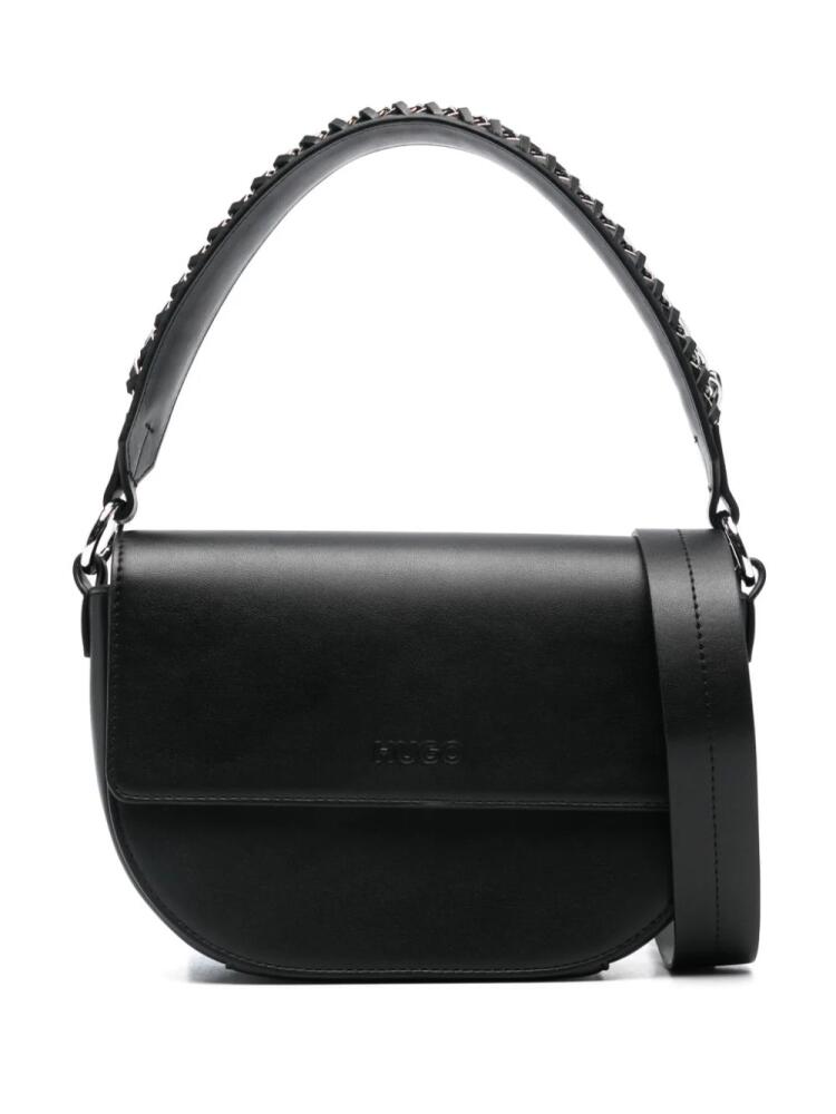 HUGO chain-trim faux-leather shoulder bag - Black Cover