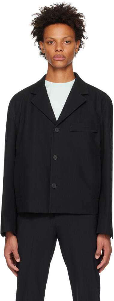 Solid Homme Navy Cropped Blazer Cover