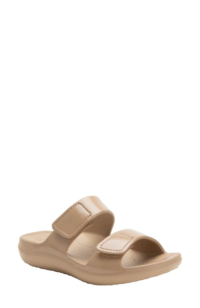 Alegria by PG Lite Orbyt Slide Sandal in Taupe Gloss Cover