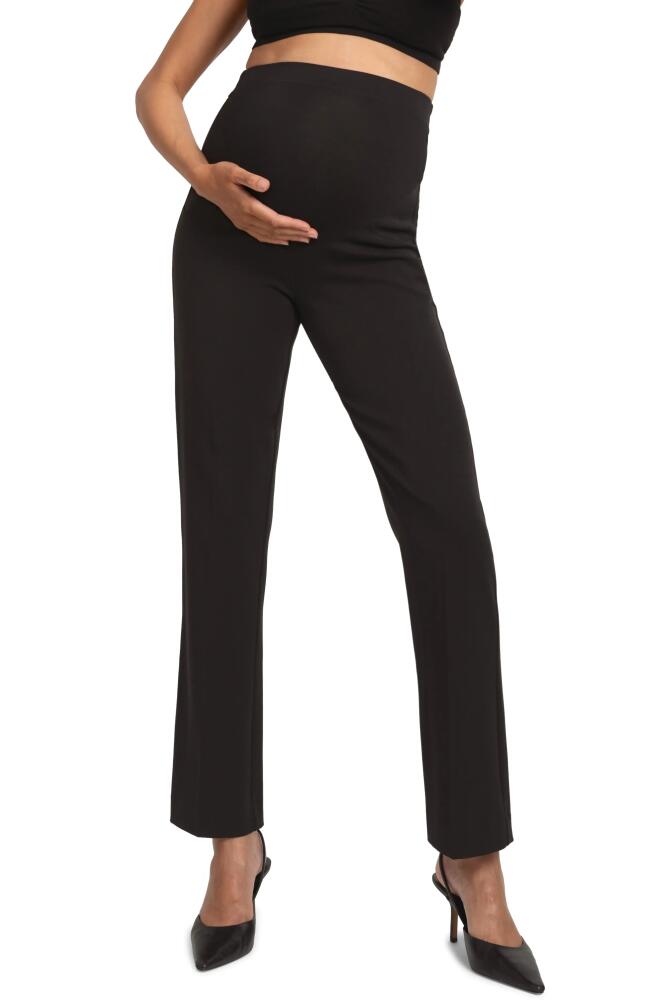 Seraphine Stretch Jersey Straight Leg Maternity Pants in Black Cover