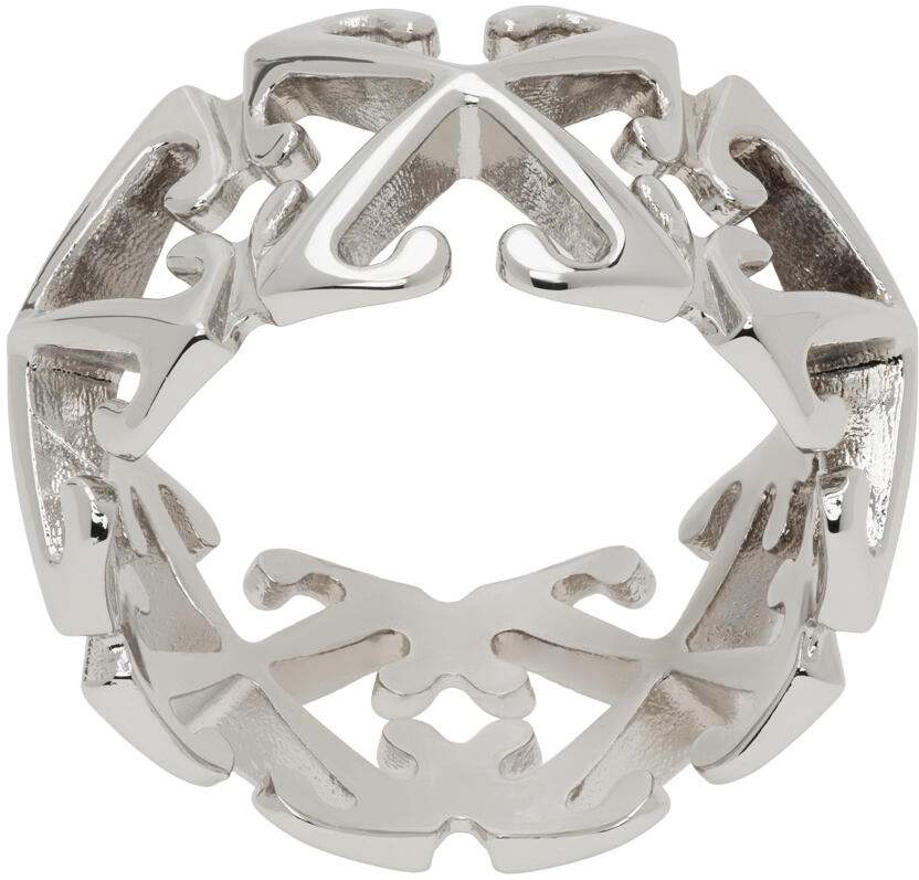 Off-White Silver Multi Arrow Ring Cover