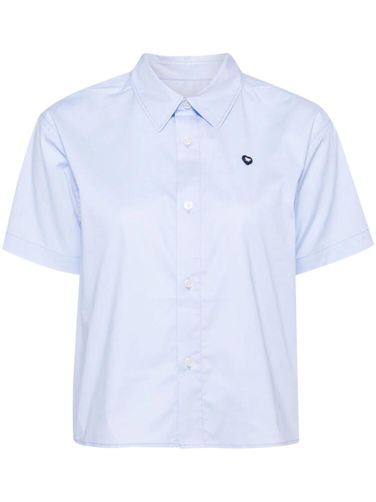 CHOCOOLATE logo-embroidered poplin shirt - Blue Cover