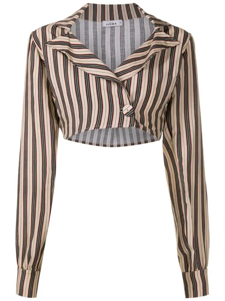 Amir Slama striped cropped blouse - Multicolour Cover