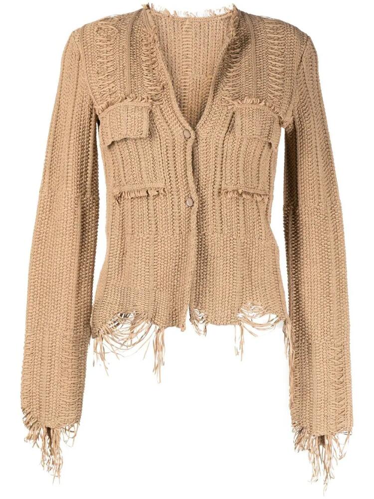 JNBY cropped button-up cardigan - Brown Cover