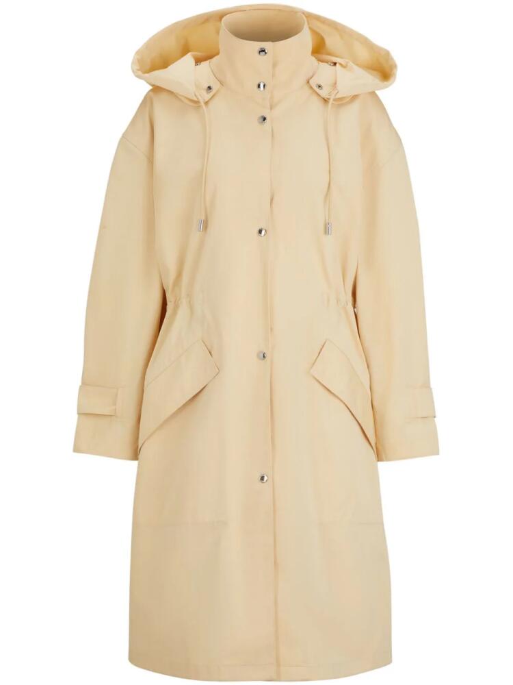 BOSS cotton-twill parka coat - Neutrals Cover