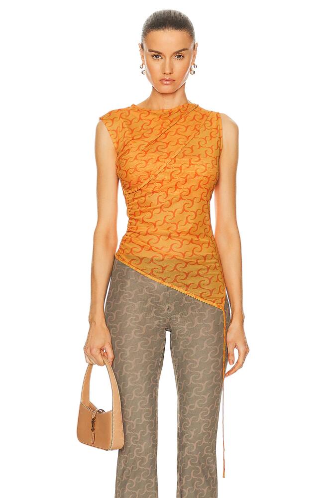 Jade Cropper Layered Top in Orange Cover