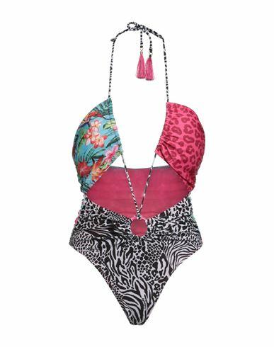 4giveness Woman One-piece swimsuit Fuchsia Polyester, Elastane Cover