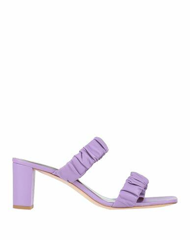 Staud Frankie Ruched Sandal Woman Sandals Lilac Goat skin Cover