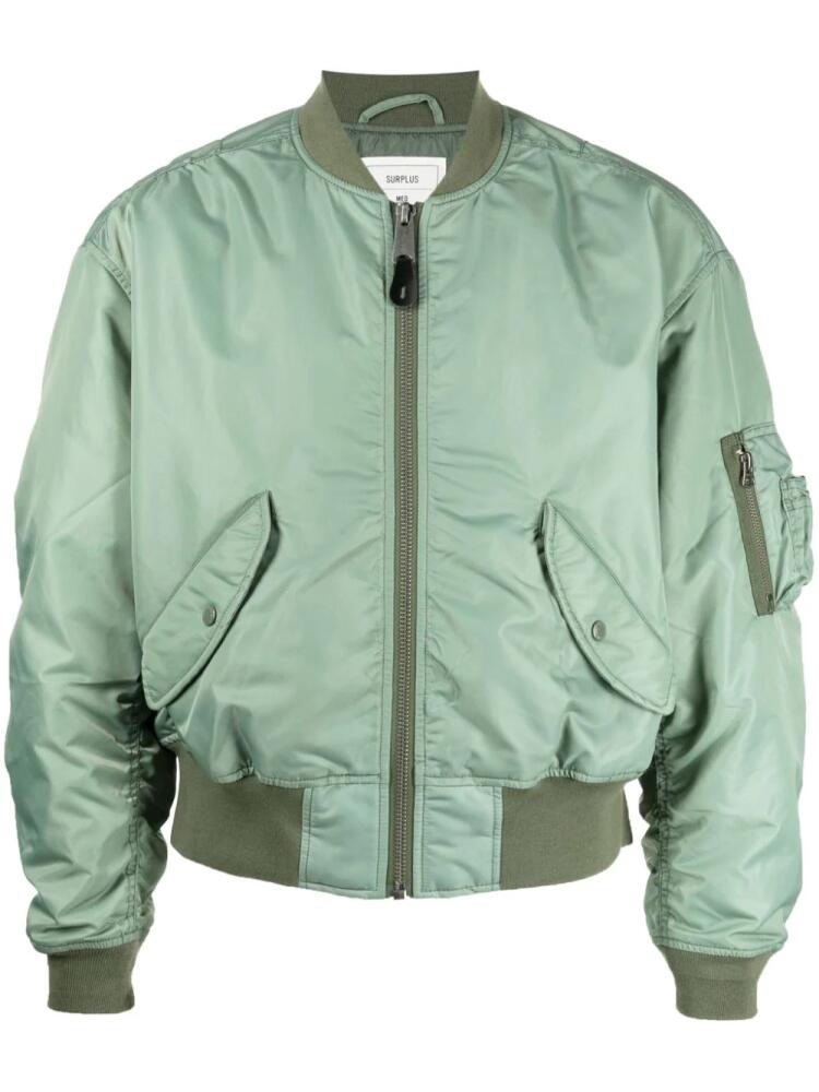 CHOCOOLATE panelled two-tone bomber jacket - Green Cover