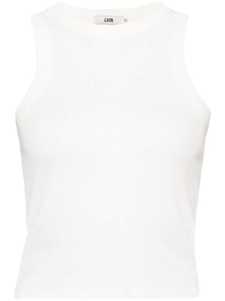 LVIR cut-out cotton tank top - White Cover