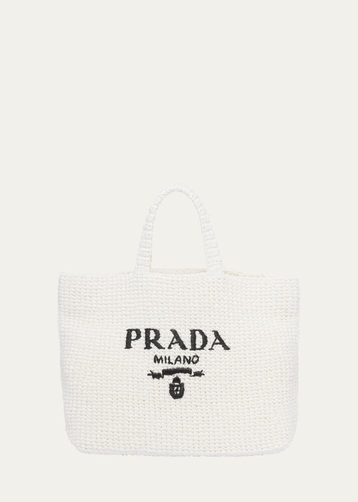 Prada Logo Striped Raffia Shoulder Bag Cover