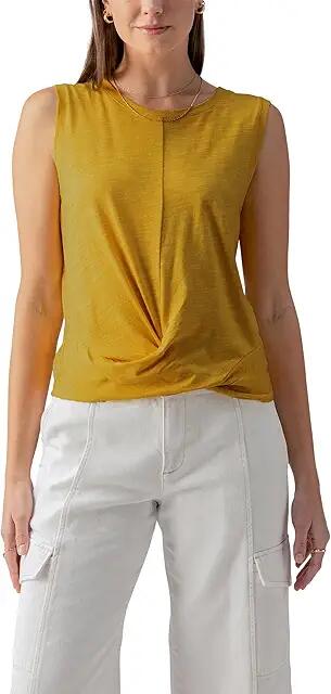 Sanctuary Twisted Tank (Golden Sand) Women's Clothing Cover